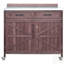 Outdoor Kitchen Island with Stainless Steel Top, Large Drawer, Adjustable Shelves, and 4 Wheels for Pizza Prep