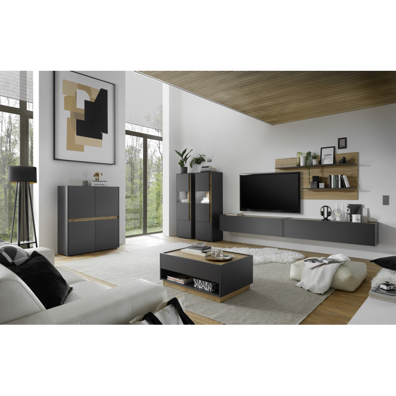 Alexix Unfinished Entertainment Centre for TVs up to 65", Anthracite