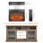 23 Inch Electric Fireplace Insert, Ultra Thin Heater With Log Set & Realistic Flame, Remote Control With Timer, Overheating Protection-142554847