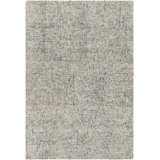 Bale Hand Tufted Wool Abstract Area Rug in White