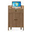 Bureau de réception rustique en bois manufacturé demi-cercle