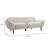 Kaia Modern Contemporary Curved Upholstered 3-Seater Sofa With Wooden Legs