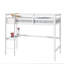 Lit mezzanine en bois d'hévéa peu encombrant avec garde-corps et bureau-1809905707