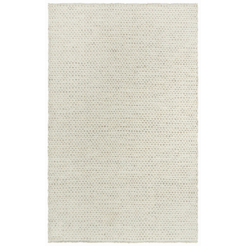 Tapis beige en laine touffeté à la main à motif géométrique Pangburn, Rectangle 5 pi x 7 pi 6 po