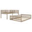 Full XL Over Queen Bunk Bed with Ladder and Guardrails, Space-Saving and Durable Design, Ideal for Families and Small Spaces, Walnut Finish.