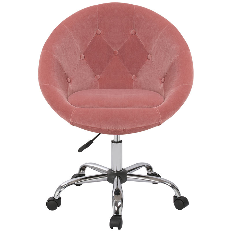 Task Chair, Pink Velvet