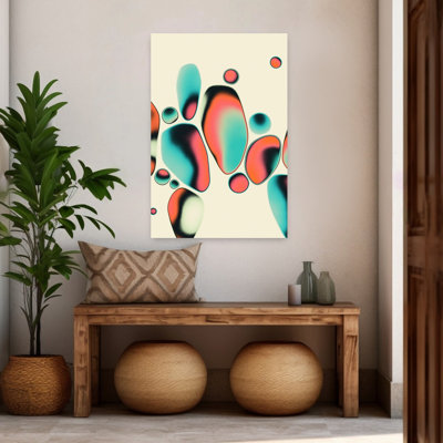 Vibrant Fluid Shapes Abstract Colorful Contemporary Wall Art Print