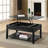 Rustic Oak Coffee Table with Bottom Shelf-36991775