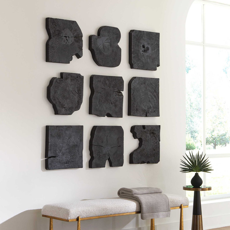 Décoration murale en bois noir Uttermost Bahati