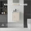 Meuble-lavabo flottant 16 po avec lavabo en céramique, porte à fermeture en douceur et contreplaqué durable pour espaces compacts-692522262-692522270