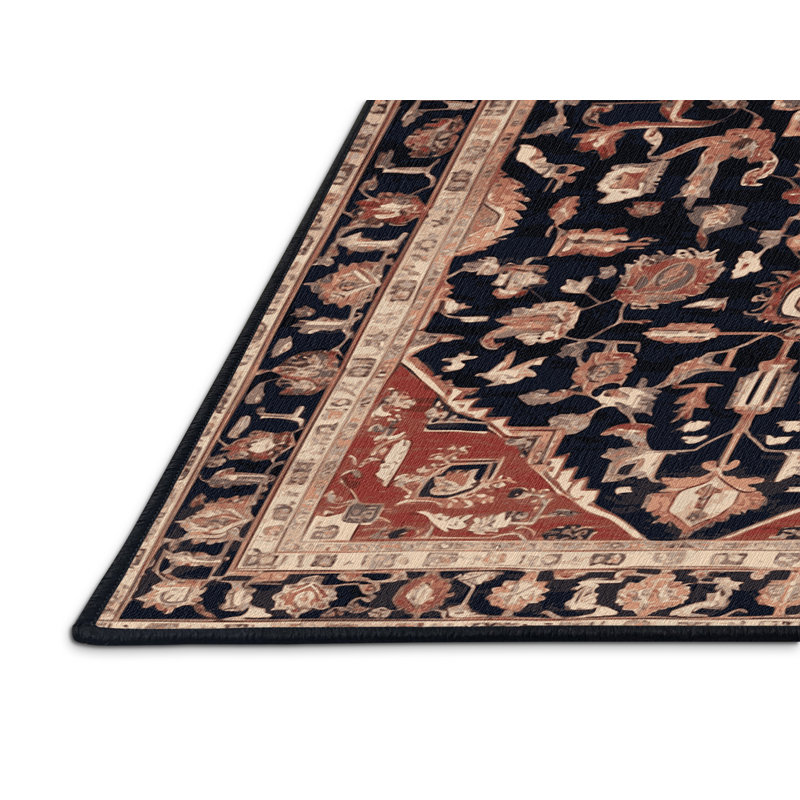 Tapis brun lavable à la machine, Rectangulaire 3 pi x 5 pi