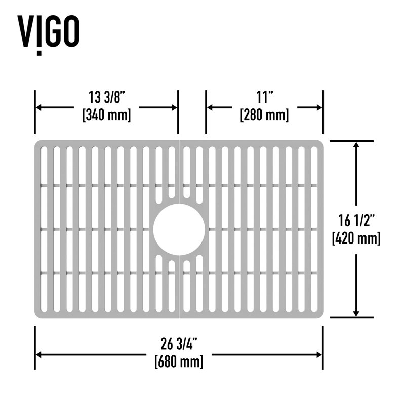 Évier vasque rectangulaire en silicone avec grille en silicone et robinet en silicone, Gris