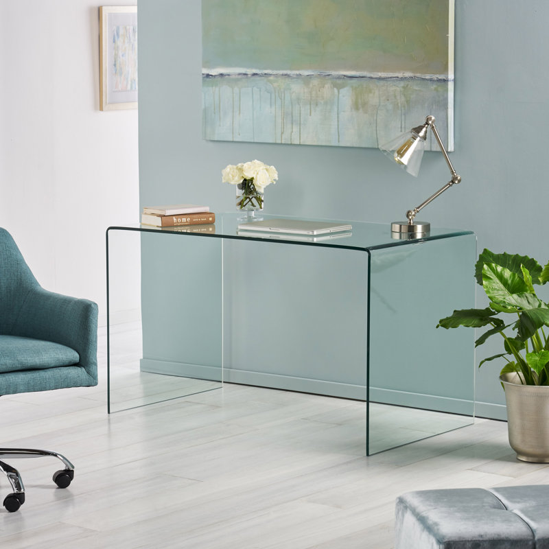 Bureau en verre Ayniah, Clair