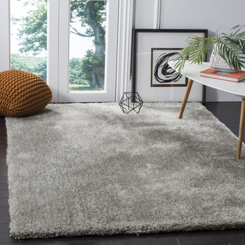 Tapis gris clair touffeté à la main Winnett, Rectangle 4 pi x 6 pi