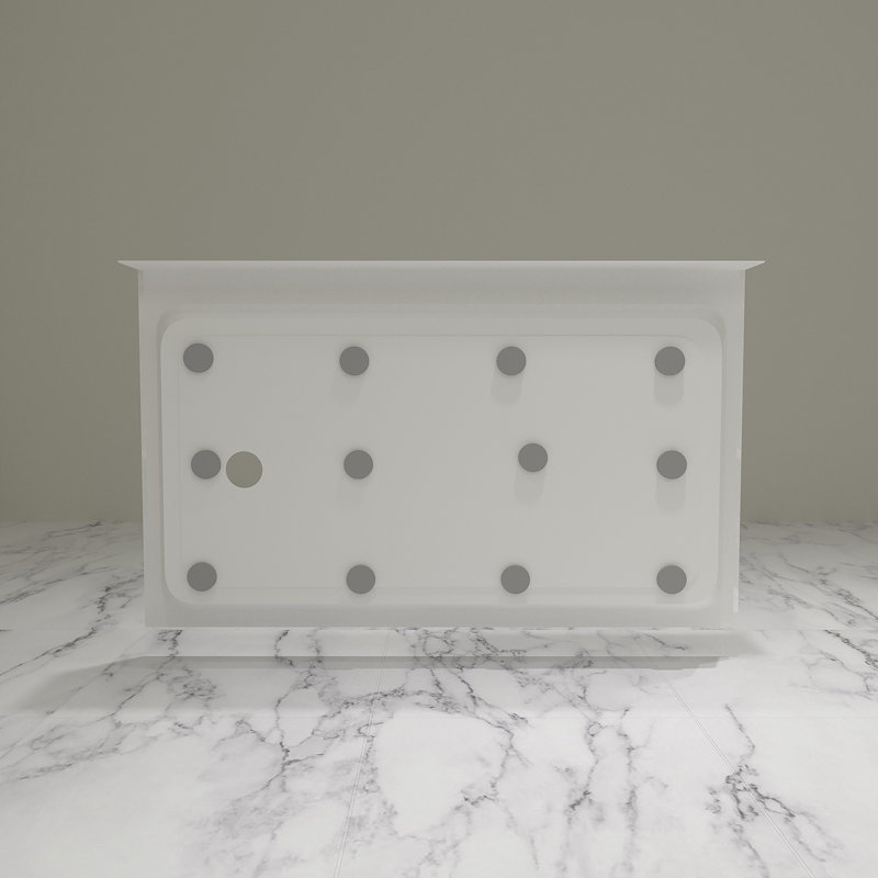 36x60 Drain Single Threshold - Acrylic Shower Base, Left