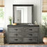 Commode double 6 tiroirs avec miroir Serena