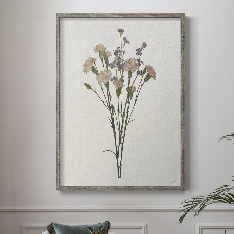 «Organic Floral I», reproduction encadrée - bois massif 49794, H 11 po x l 9 po