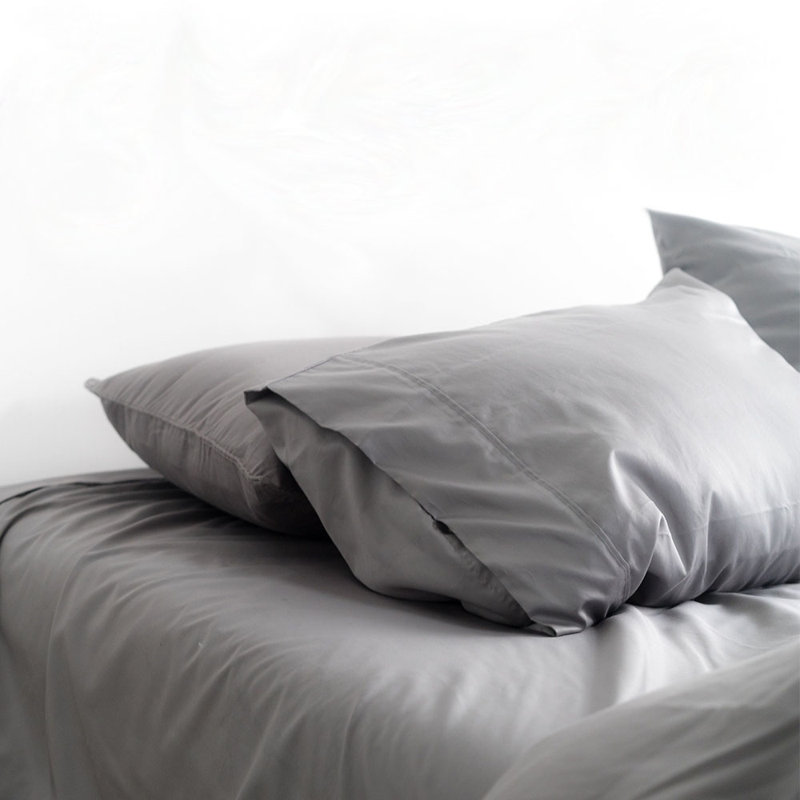 Ensemble de draps en percale 350 fils, Grand, Gris