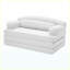 Causeuse convertible 2 places en velours côtelé Canapé-lit futon convertible (beige)-133235369-133235372