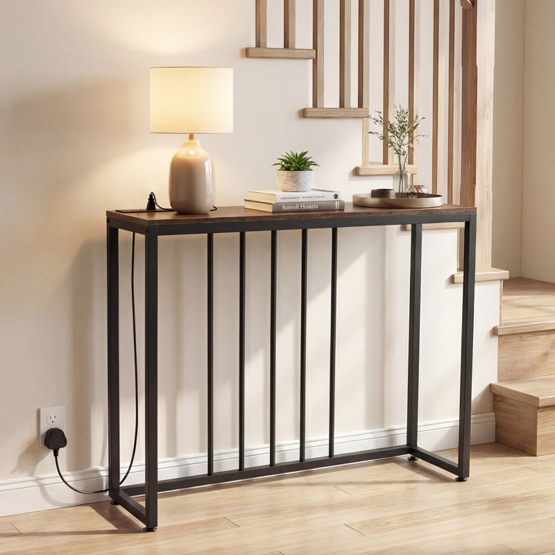 100cm Console Table, Brown/Black