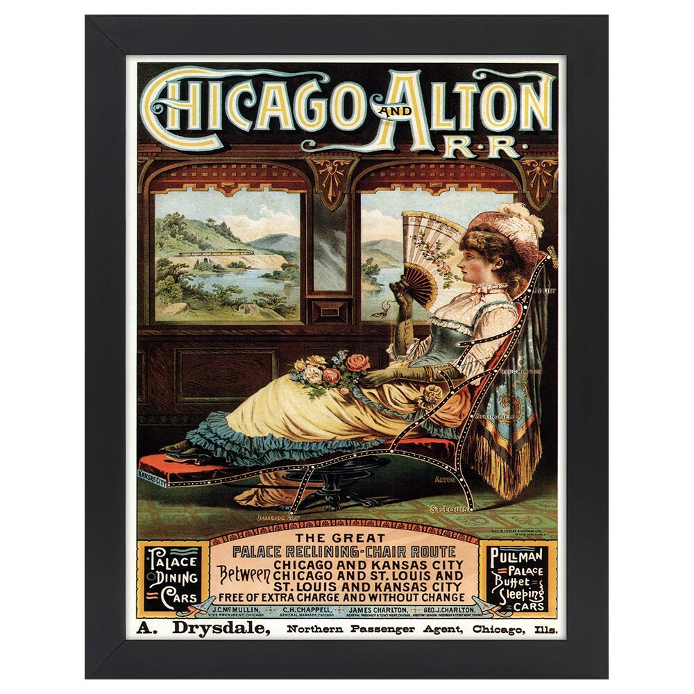 Leinwandbild Werbeplakat Chicago & Alton Eisenbahn