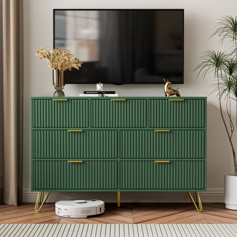 Vilinda 47.2'' W 7 - Drawer Dresser, Green