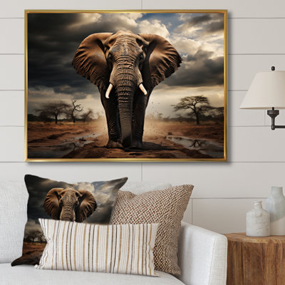 Éléphant harmonie en monochrome IV - reproduction sur toile