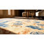 Tapis ivoire antique en laine Kansu