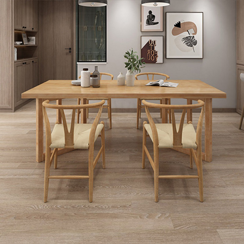 Ensemble de tables haut de gamme en bois massif, H 29,52 po x L 70,86 po x l 31,49 po