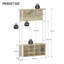 Coat Rack with Shoe Storage, Hall Tree with Bench for Hallway, 14 Open Compartments, Coat Stand with Adjustable Shelves, 13 Hooks, Top Storage for Living Room, Entrence -1100815917