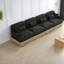 Canapé modulaire à assise profonde, léopard moderne en chenille de 131,5 pouces