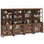 Buffet 4 pièces 72 "avec portes en verre et tablettes réglables, armoire multifonctionnelle avec rangement et tablettes ouvertes pour la salle à manger ou la cuisine-377622191