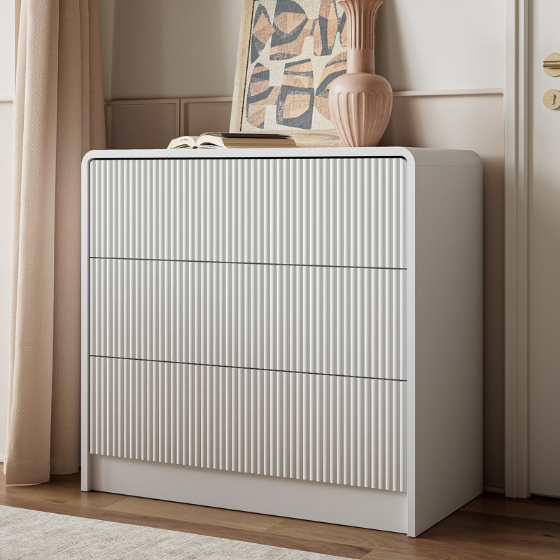 Commode 3 tiroirs l 31,5 po, Blanc