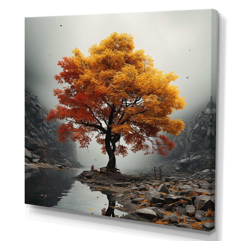 «Abstract Foliage Maple Tree I», reproduction sur toile, H 36 po x l 36 po x P 1,5 po, Toile tendue