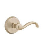 Teton Wave/Drop Privacy (Bed & Bath) Door Lever with Round Rosette