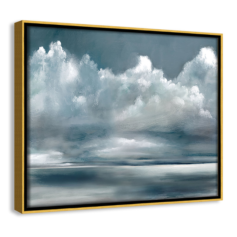 «Moody Seas» par Ruane Manning, H 9,5 po x l 11,5 po, Doré
