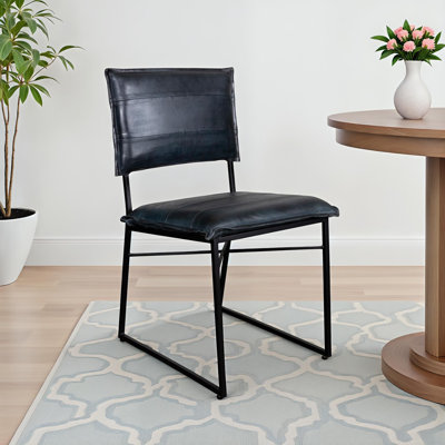 Chaise d'appoint en cuir Nilam