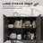 57" Carved Design 4-Door Sideboard Buffet With Storage, Modern Accent Kitchen Storage Cabinet For Living Room, Hallway, Dining Room-1773931793