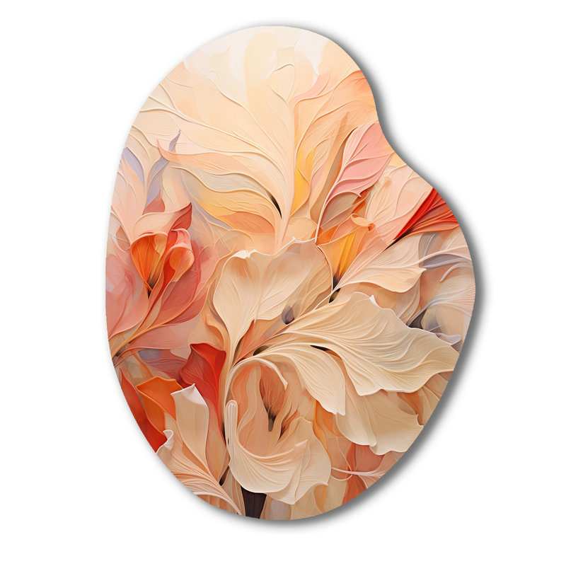 Mylan - Art mural asymétrique en forme de poire, oiseaux du paradis, H 38 po x l 28 po