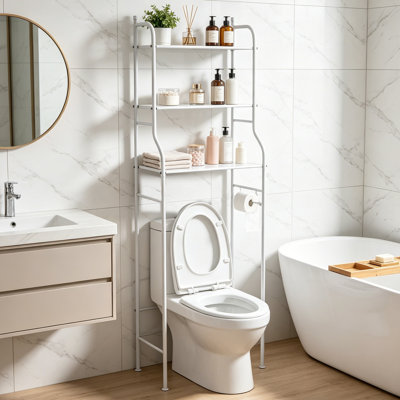 Rangement à 3 niveaux au-dessus de la toilette
