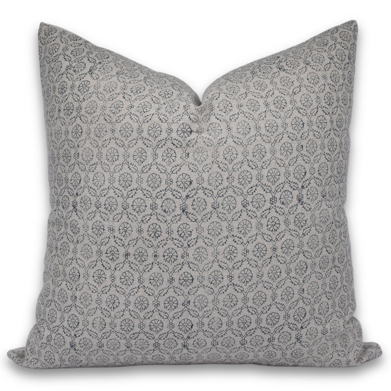  Housse de coussin d'intérieur / extérieur Floral Linen, Carré, 26 po x 26 po