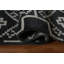 Tapis géométrique noir Gabbeh 8 x 10