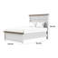 Tête de lit à panneau encastré Tela, avec garniture brun foncé, blanc-117559738-117559741