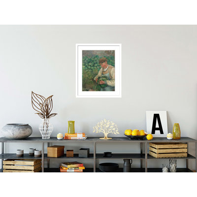 «The Gardener - Old paysan avec chou» par Camille Pissarro - impression giclée encadrée