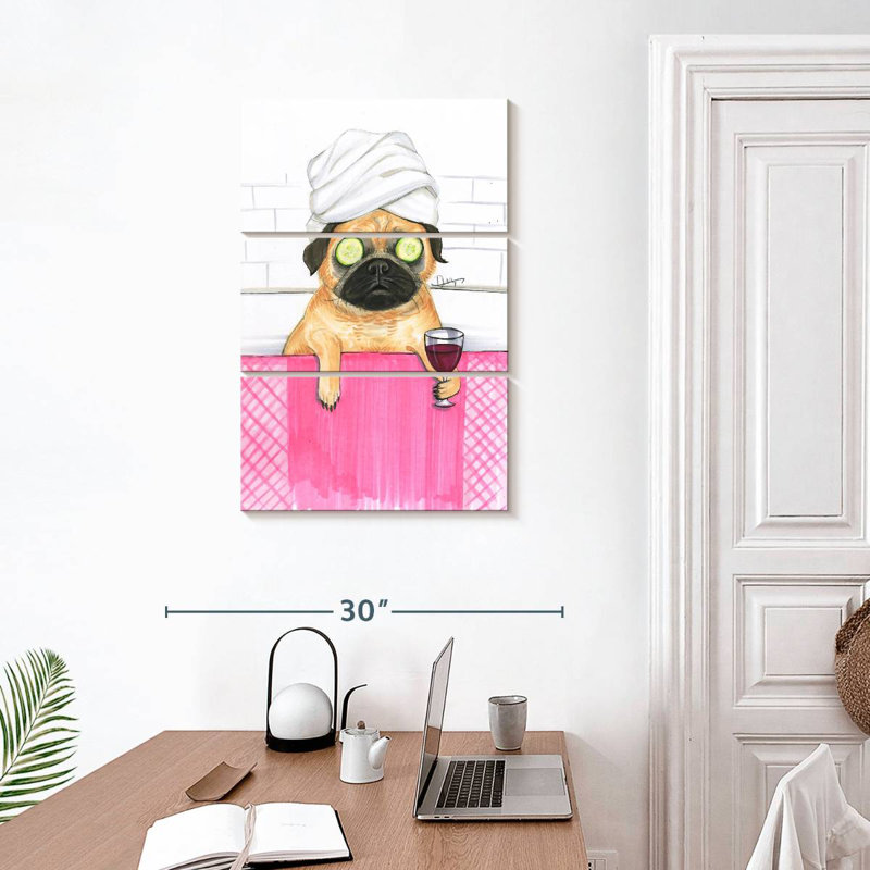 Ketti Pug Bath, 32" H x 20" W