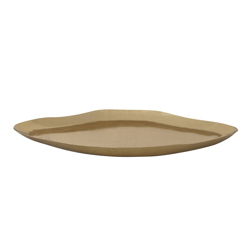 Brass-Finished Aluminum Diamond Tray
