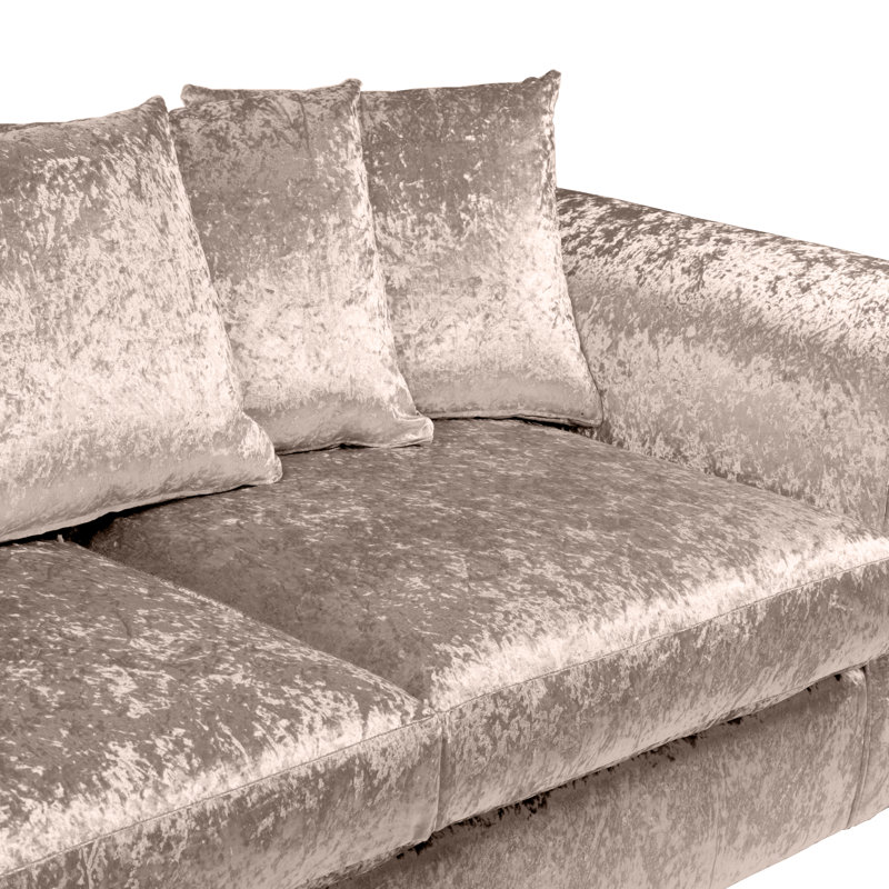 Romelia Velvet Sofa, Mink, 3
