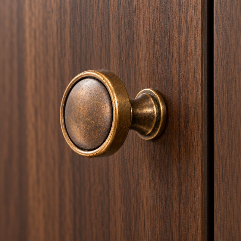Alden – Round Domed Cabinet Knob in Antique Bronze