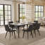 Ensemble de table de salle à manger 6 pièces 6 pièces avec chaises d'appoint en similicuir et ensemble de salle à manger 7 pièces-111464706-111464707