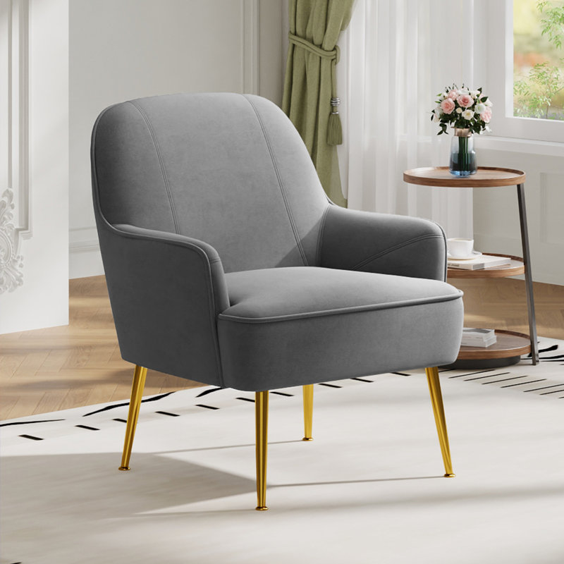 Upholstered Armchair, Grey
